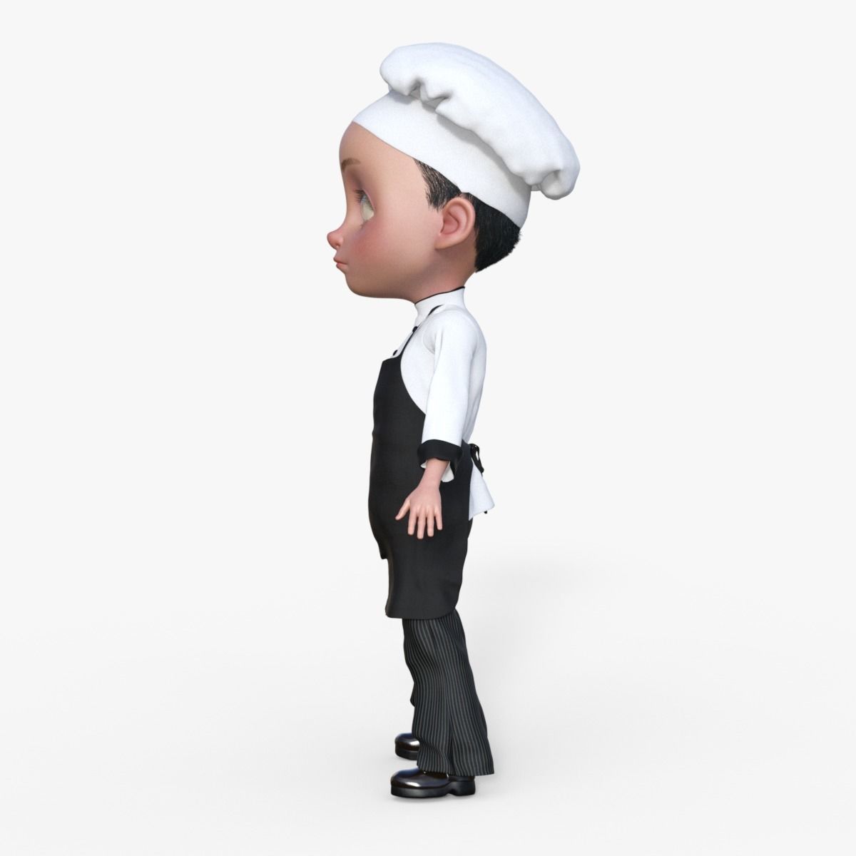 Cartoon Chef Rigged 3D model_10