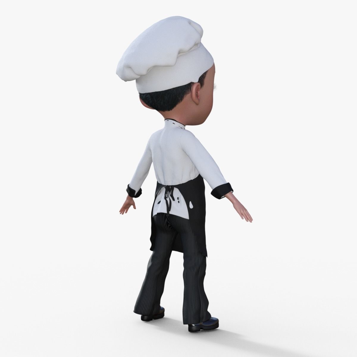 Cartoon Chef Rigged 3D model_5