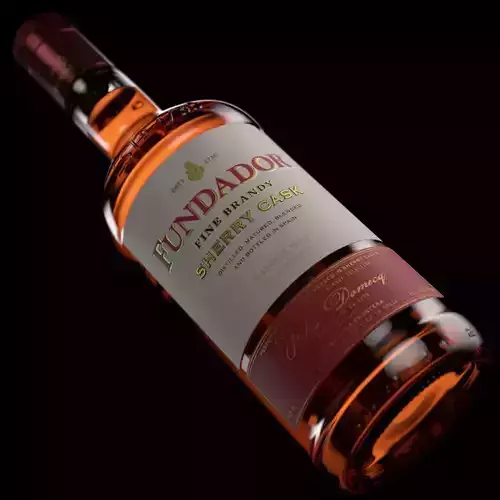 Fundador Brandy Bottle 3D model
