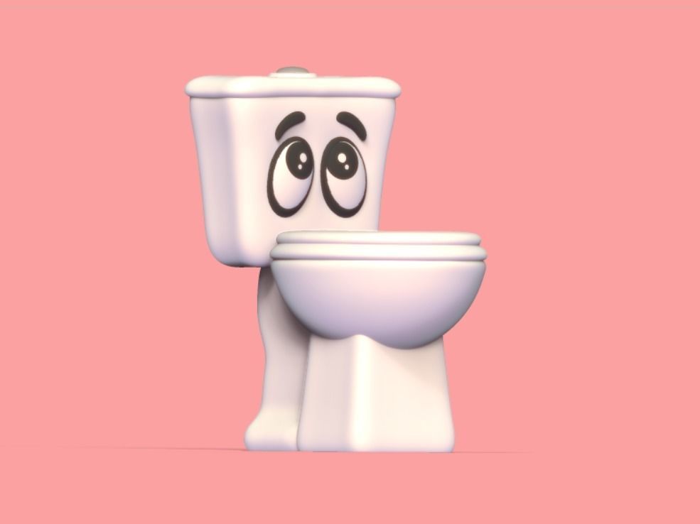 Cute Toilet 3D print model_1