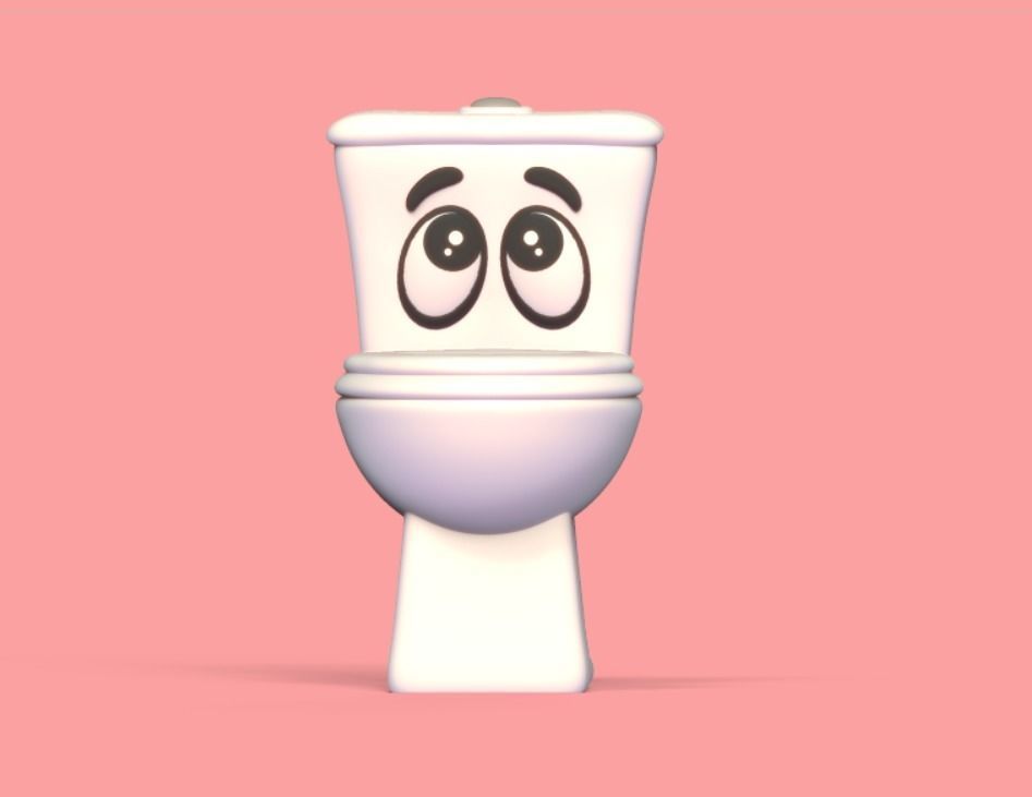 Cute Toilet 3D print model_3