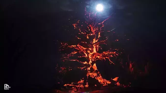 Burnt Forest 20 Assets Low-poly 3D model