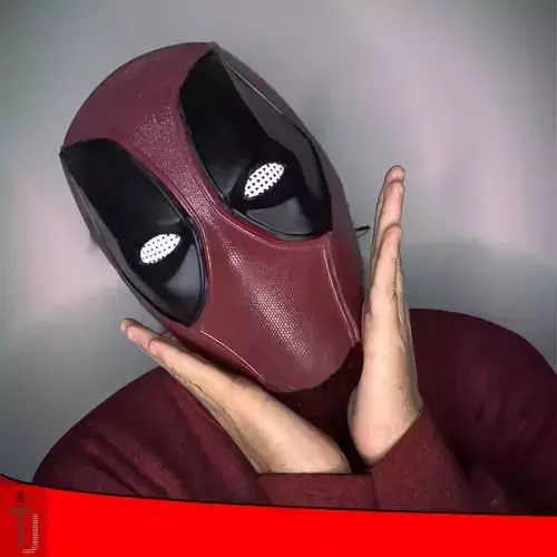 DEADPOOL Helmet in PARTS AND MAGNETS 3D print model