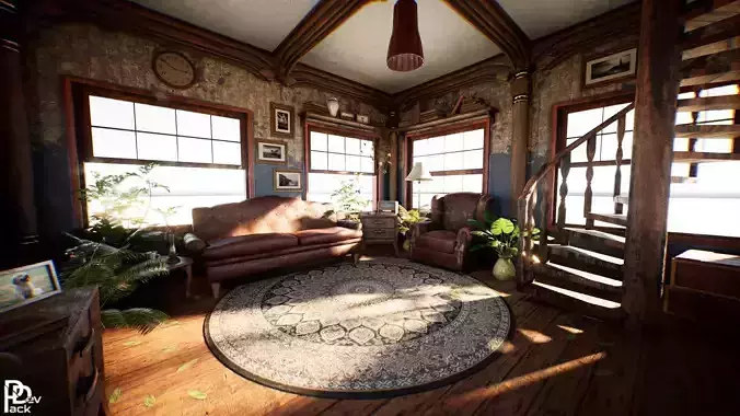 Lighthouse Interior 52 Assets Low-poly 3D model