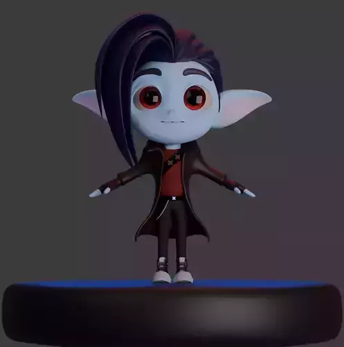 3D Cute Vampire Pixar Style