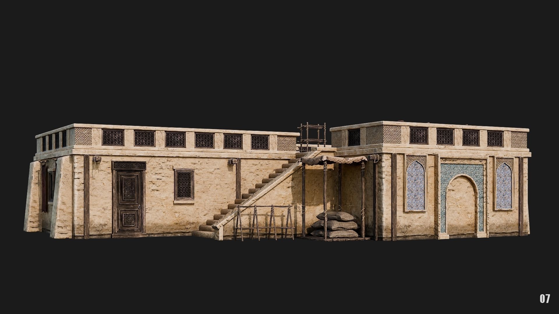 05-08 - Arabic Houses 4K Low-poly 3D model_21
