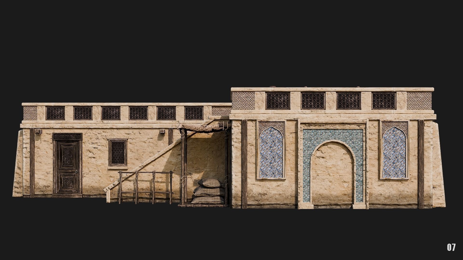 05-08 - Arabic Houses 4K Low-poly 3D model_26