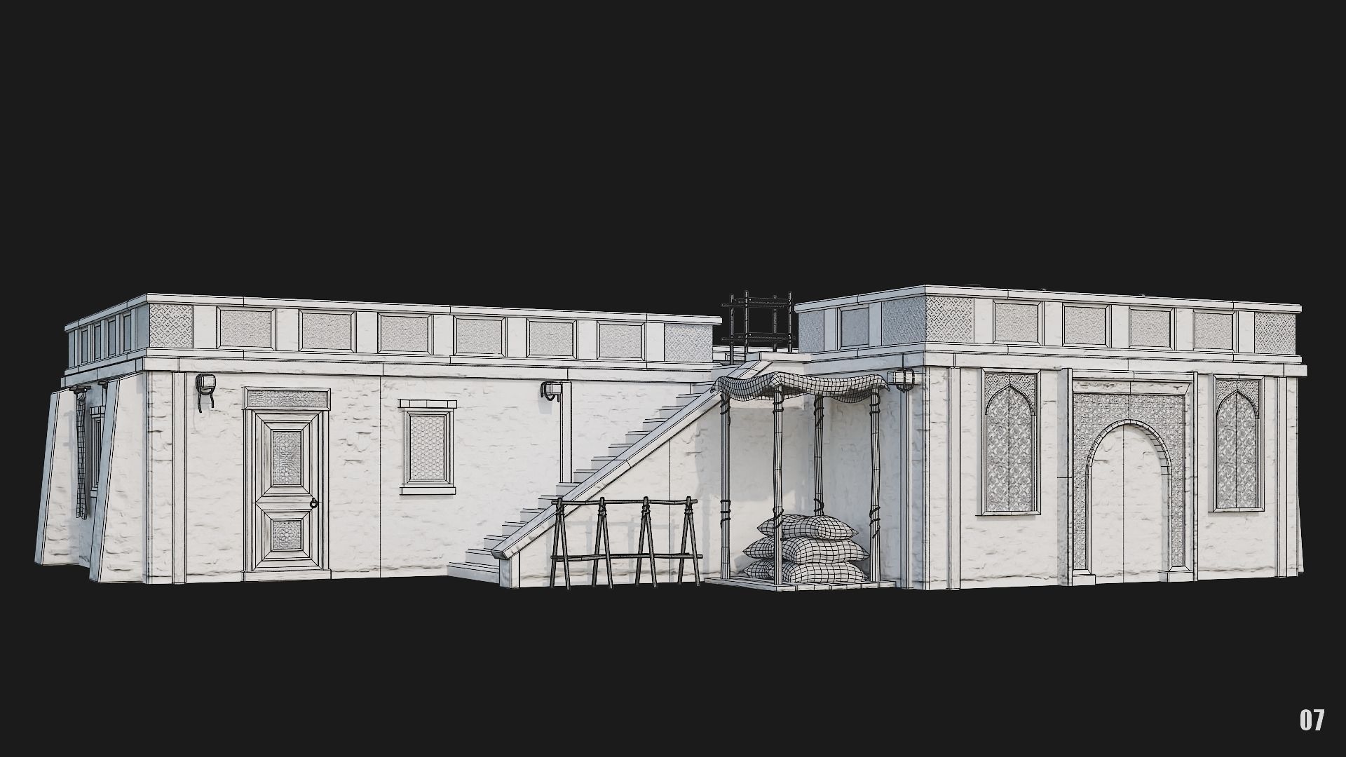 05-08 - Arabic Houses 4K Low-poly 3D model_22