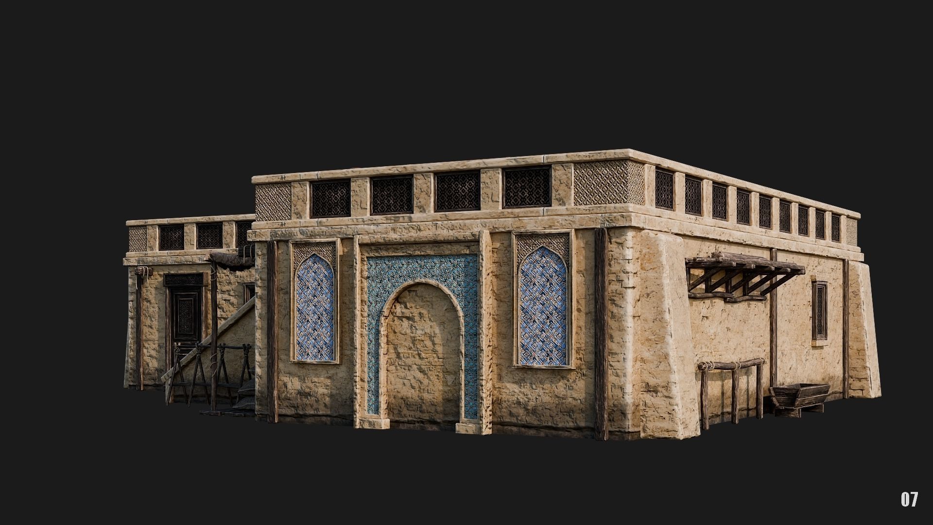 05-08 - Arabic Houses 4K Low-poly 3D model_23