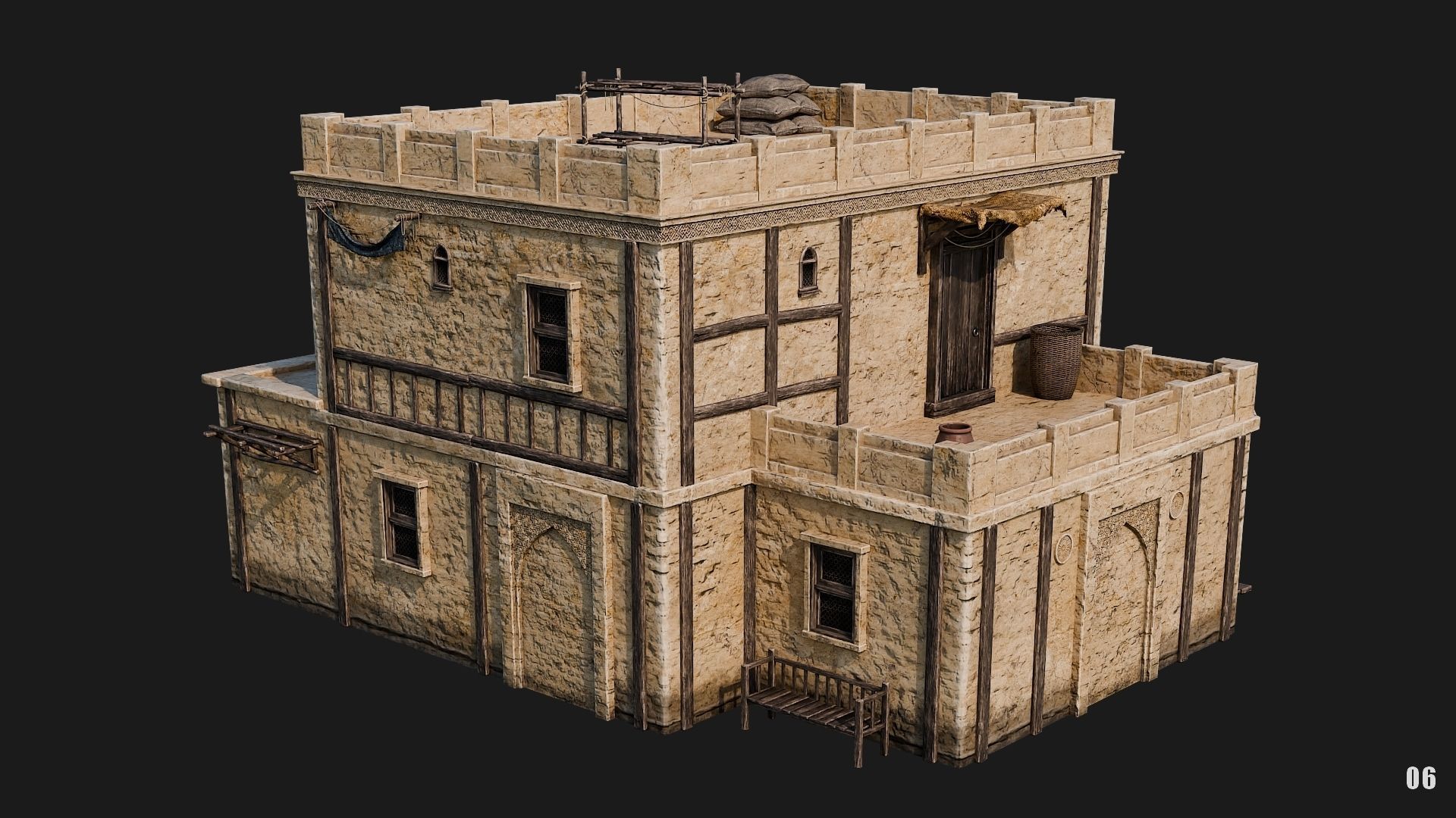 05-08 - Arabic Houses 4K Low-poly 3D model_20