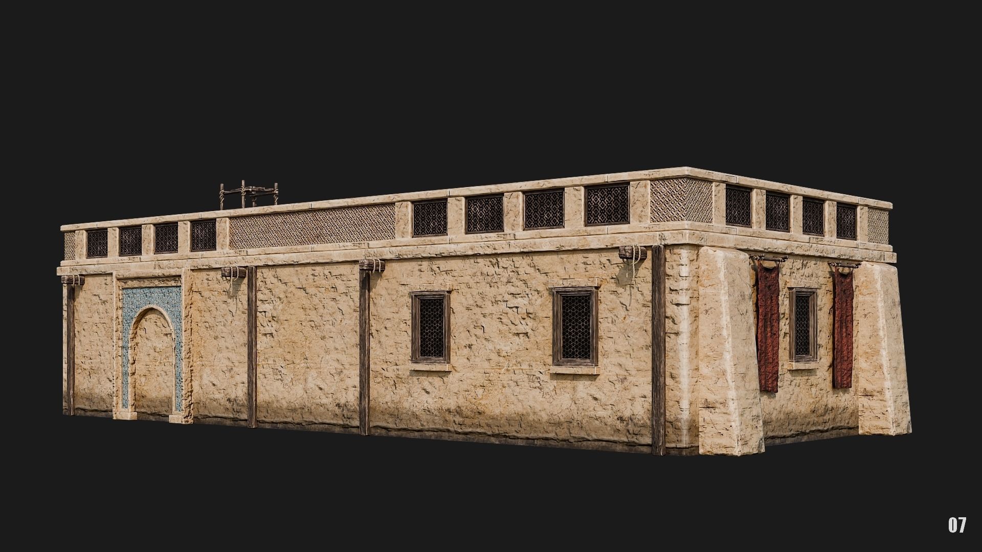 05-08 - Arabic Houses 4K Low-poly 3D model_25