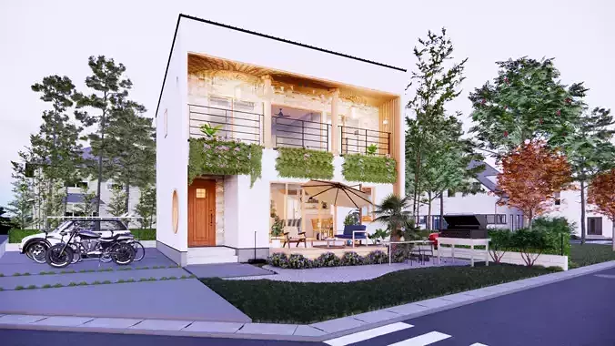 House Family Revit Project - Fully parametric Revit Families Low