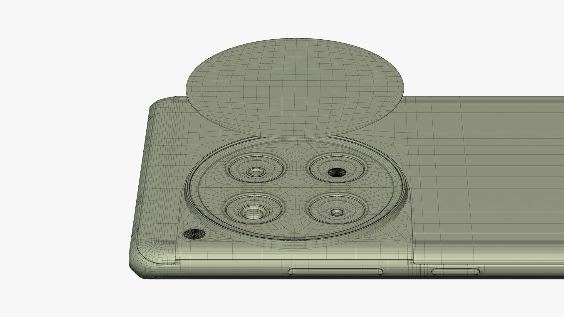 OnePlus 12R Blue Low-poly 3D model_16