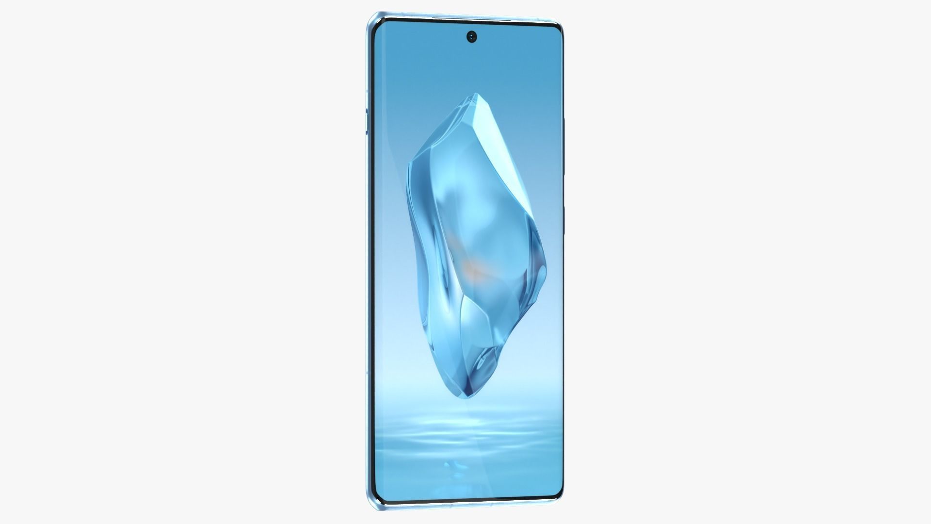 OnePlus 12R Blue Low-poly 3D model_8