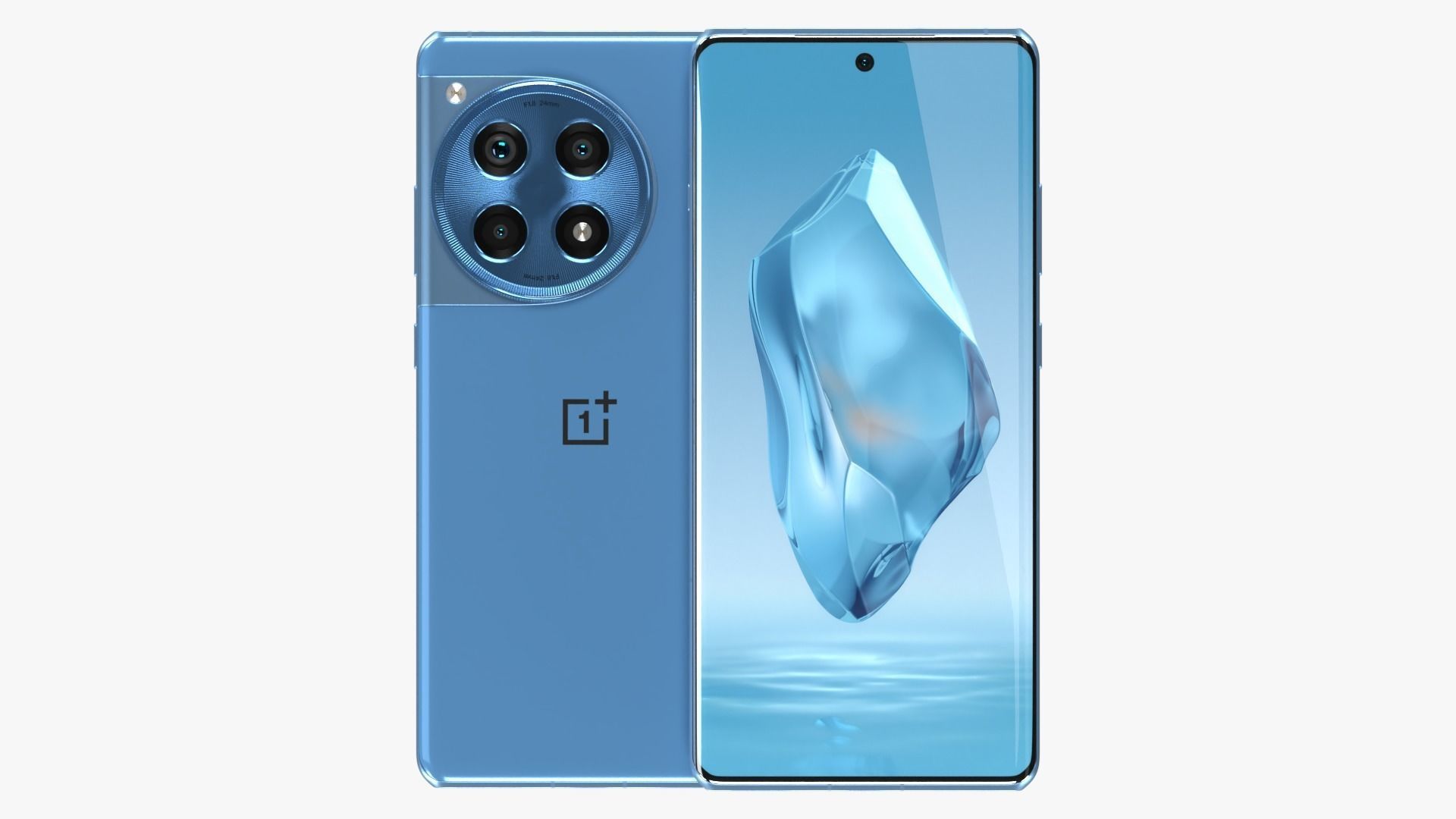 OnePlus 12R Blue Low-poly 3D model_1
