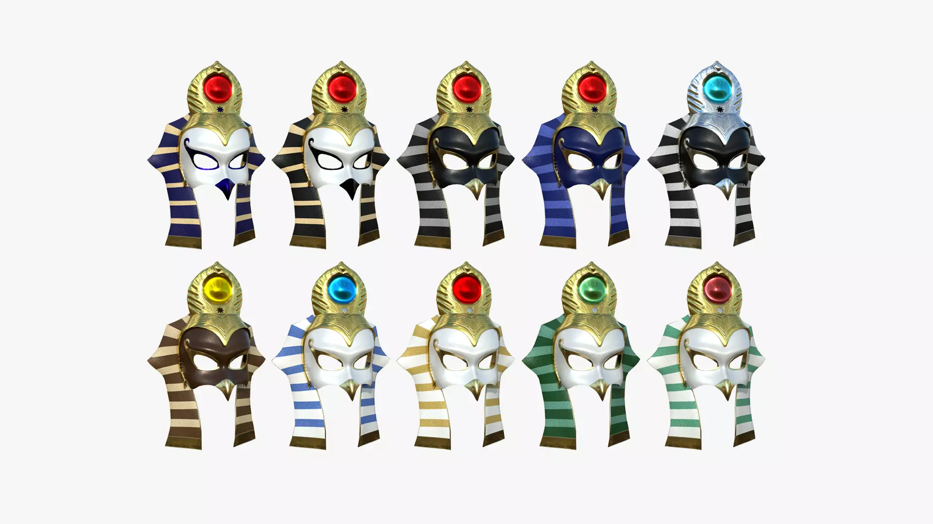 10 Ra Mask A Collection - Egyptian Gods Character Clothing  _0