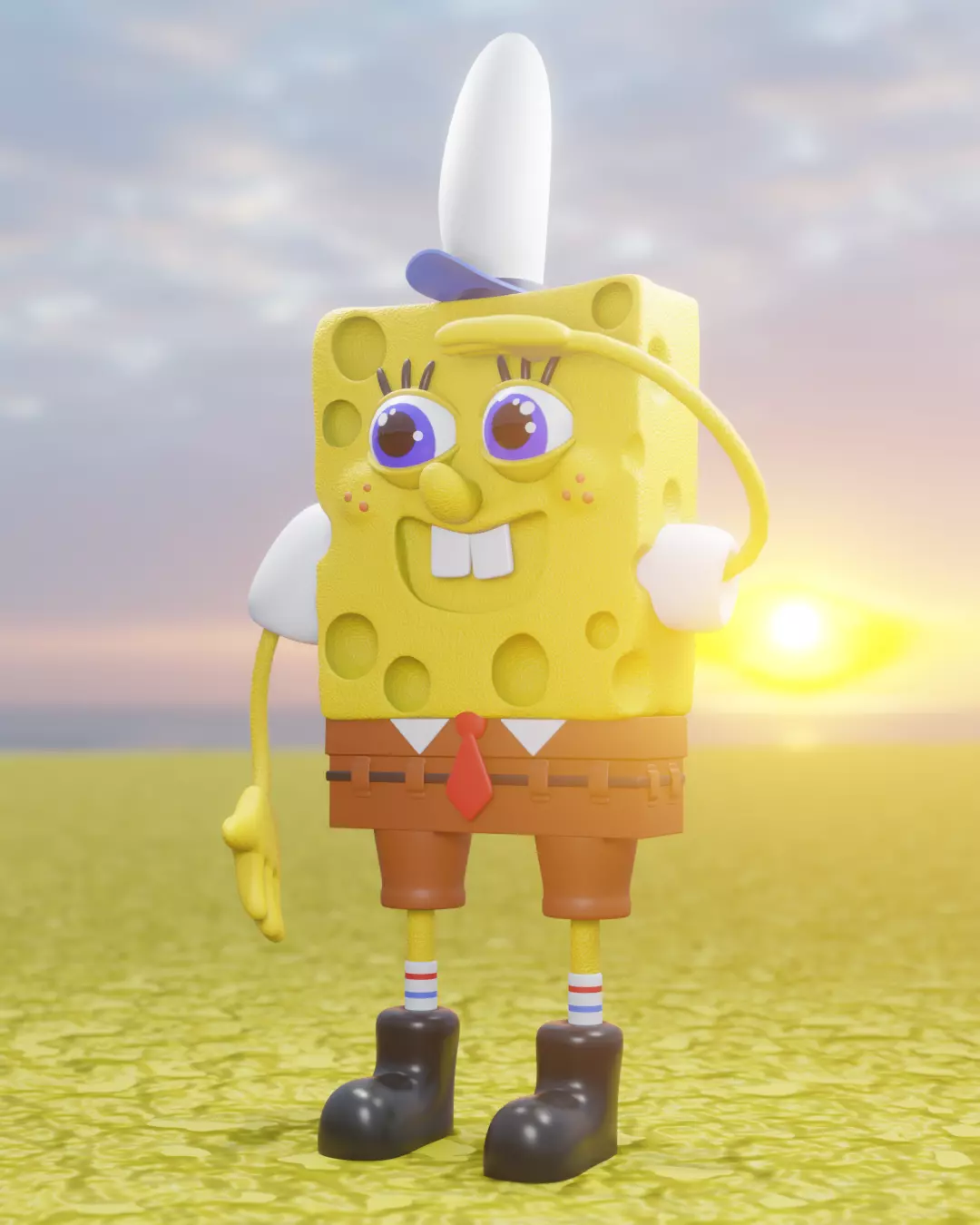 gubka bobe 3D model_0