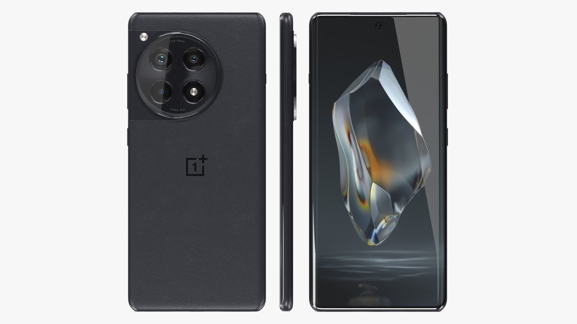 OnePlus 12R Black Low-poly 3D model_2