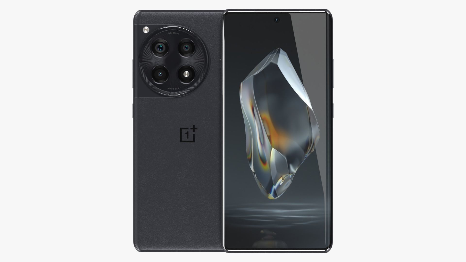 OnePlus 12R Black Low-poly 3D model_1