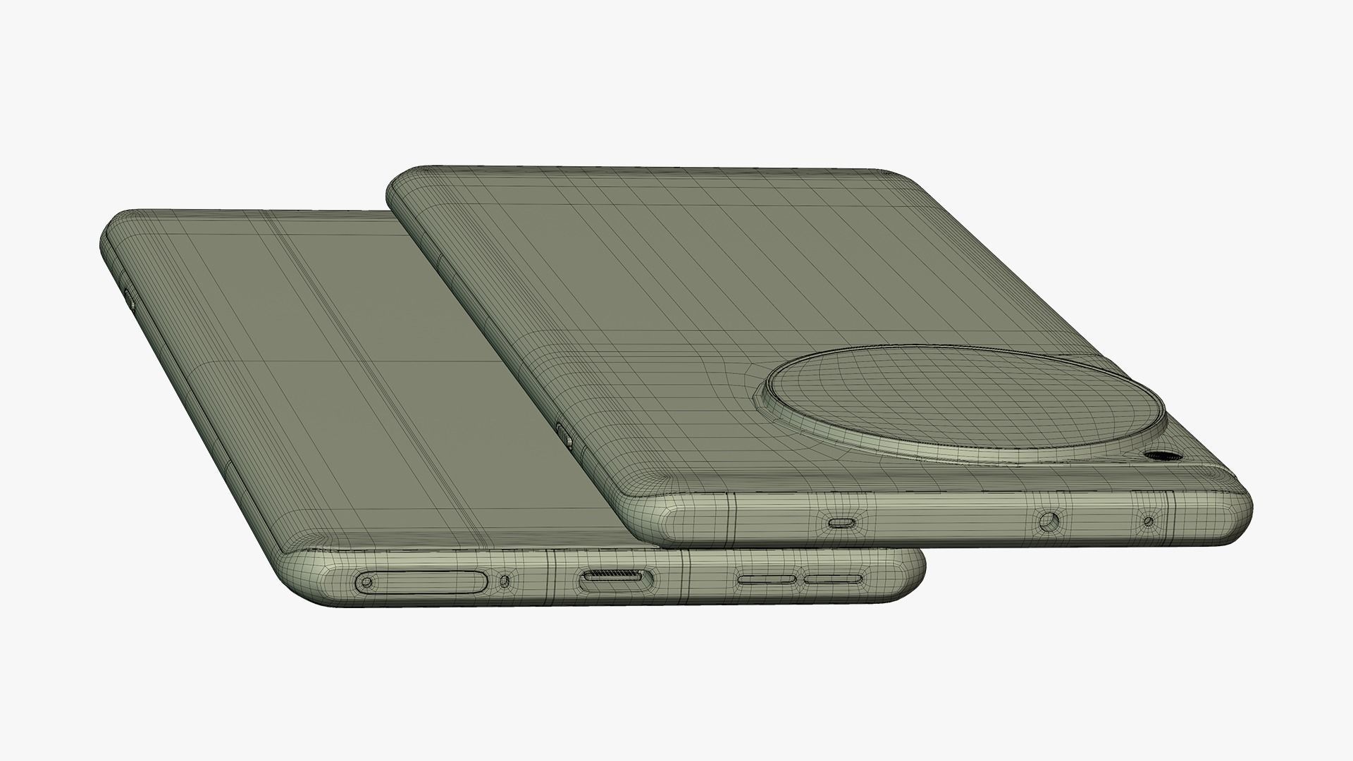 OnePlus 12R Black Low-poly 3D model_17