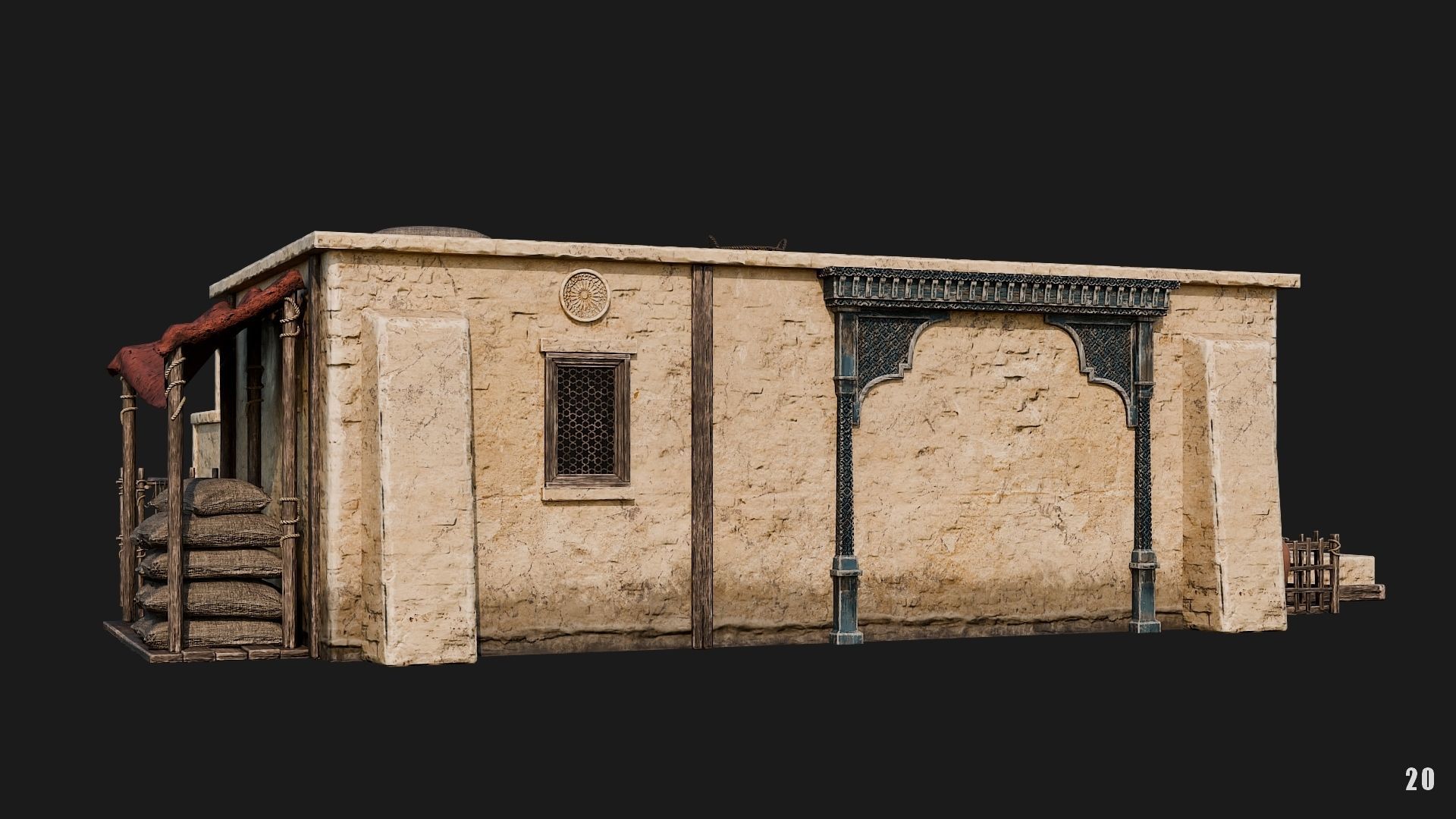 17-20 - Arabic Houses 4K Low-poly 3D model_34