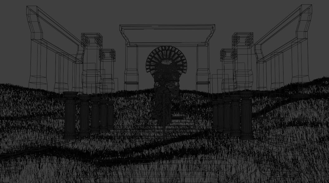 Temple Animation 3D model_2