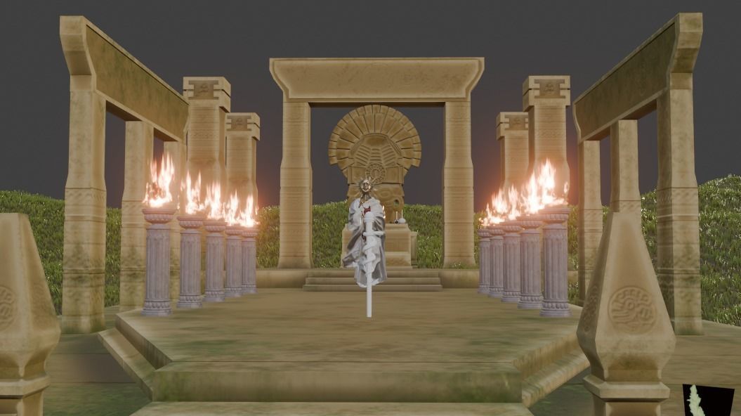 Temple Animation 3D model_3