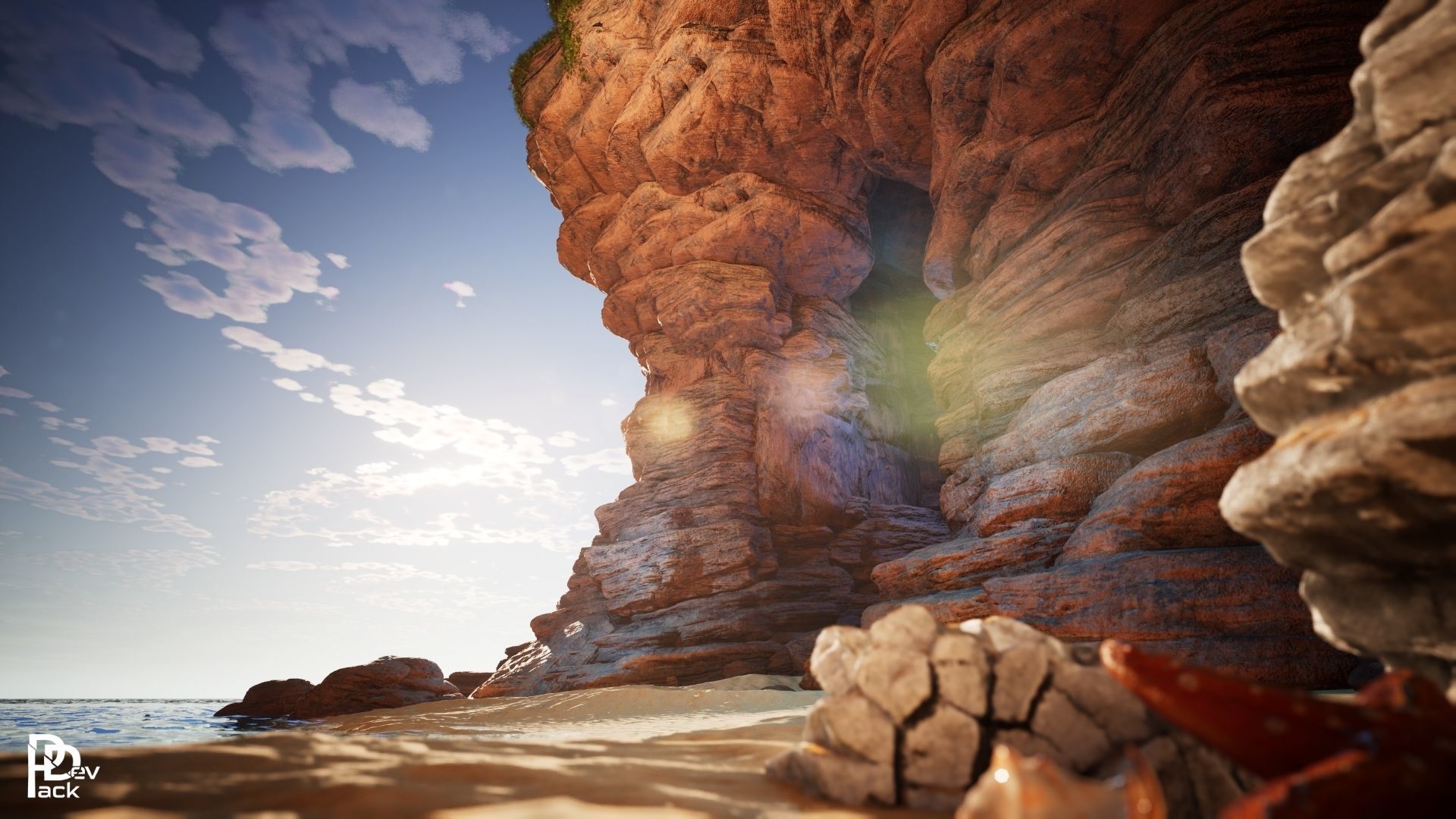 Beach Cliffs 41 Assets Low-poly 3D model_1