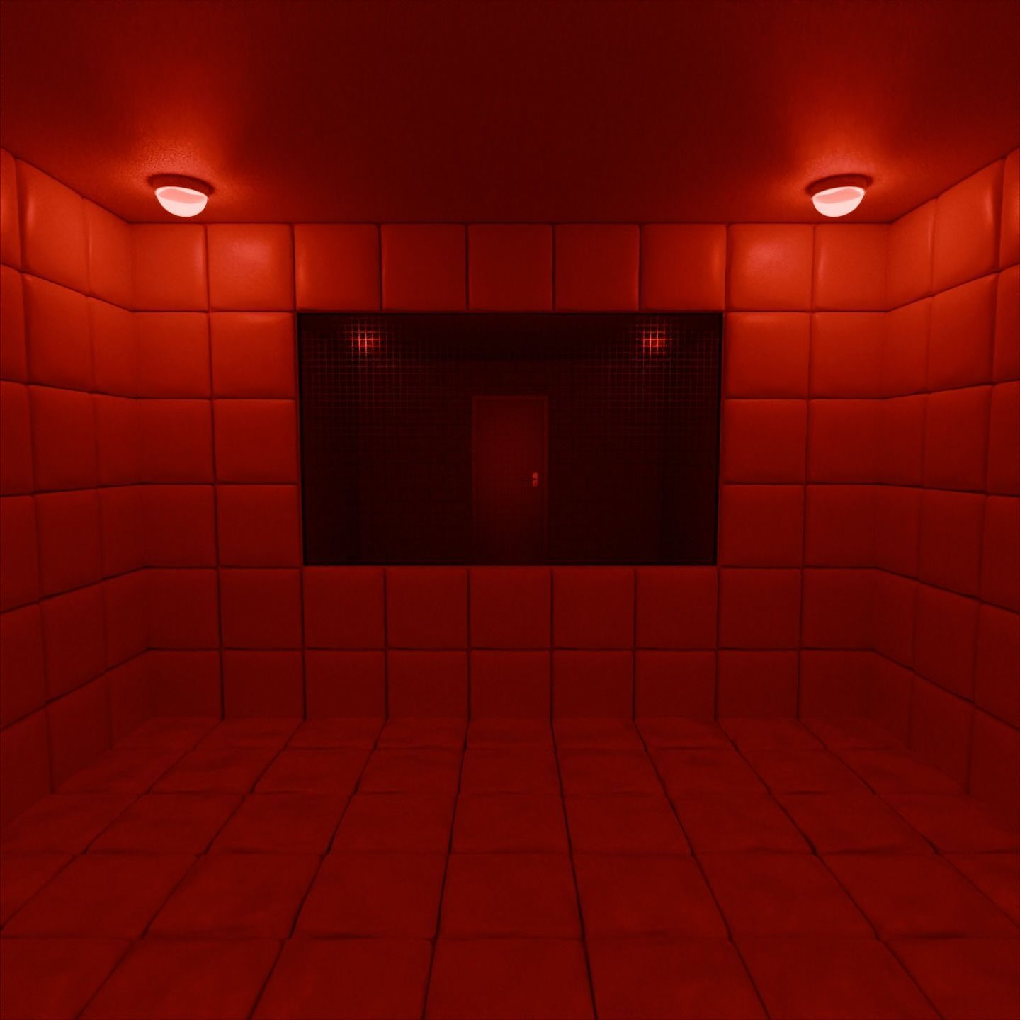 Psych Ward Padded Room and Interrogation Room Low-poly 3D model_4