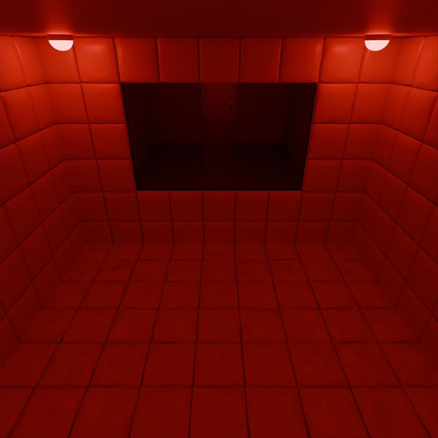 Psych Ward Padded Room and Interrogation Room Low-poly 3D model_2
