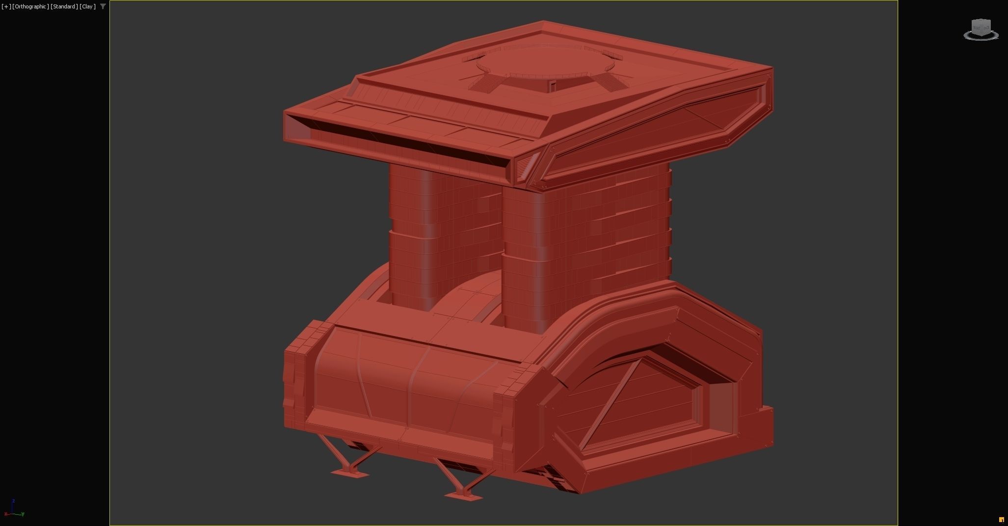 Modular futuristic sci-fi building  3D model_12