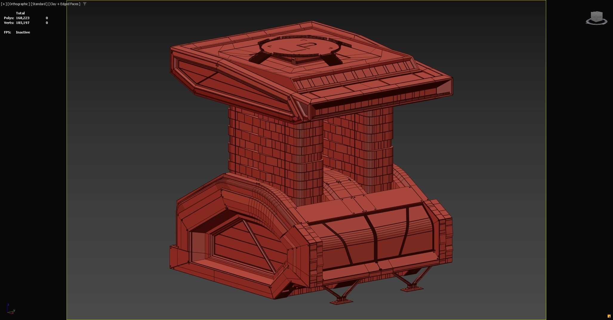 Modular futuristic sci-fi building  3D model_14