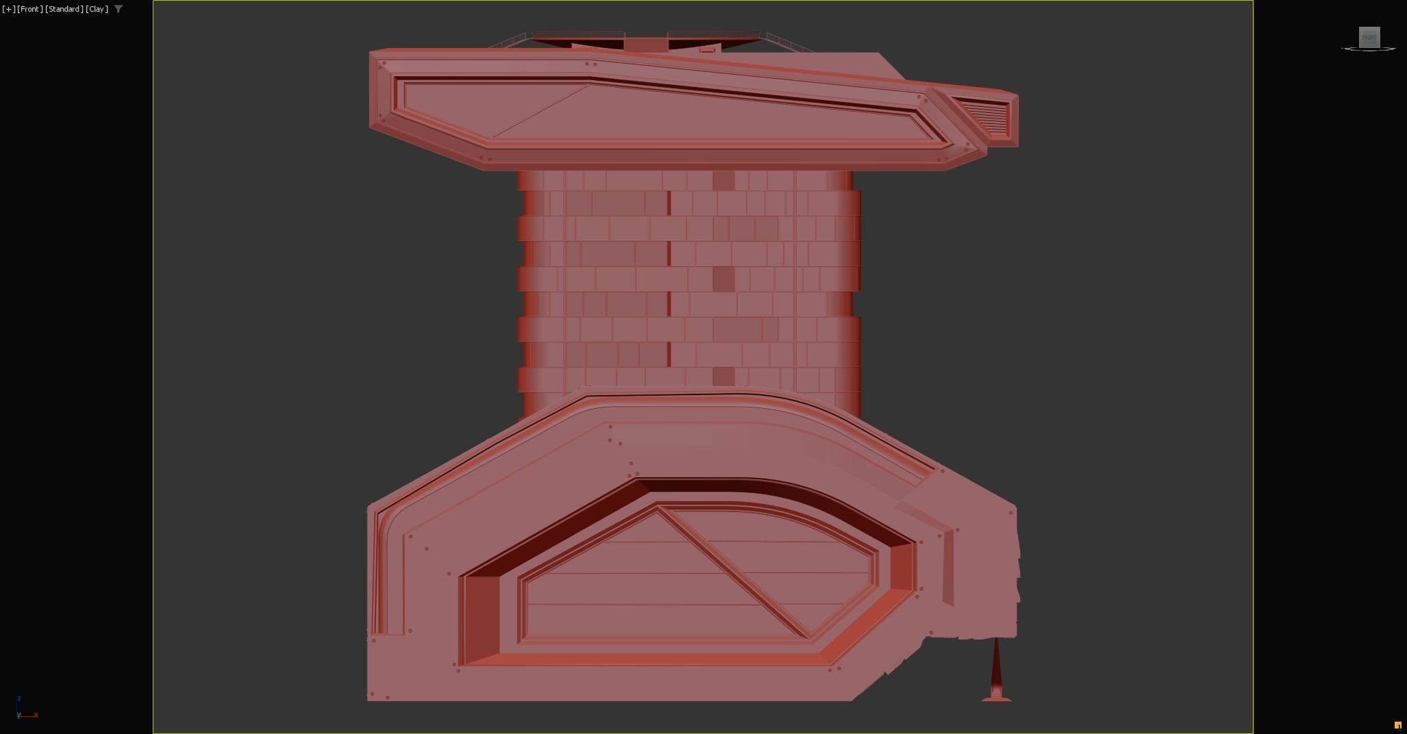 Modular futuristic sci-fi building  3D model_16