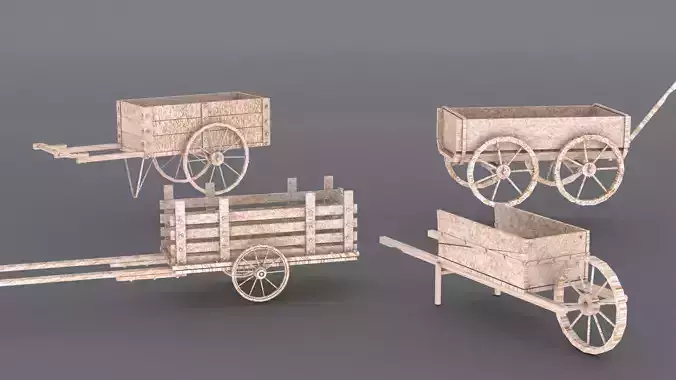 Wooden Cart Old Collection 