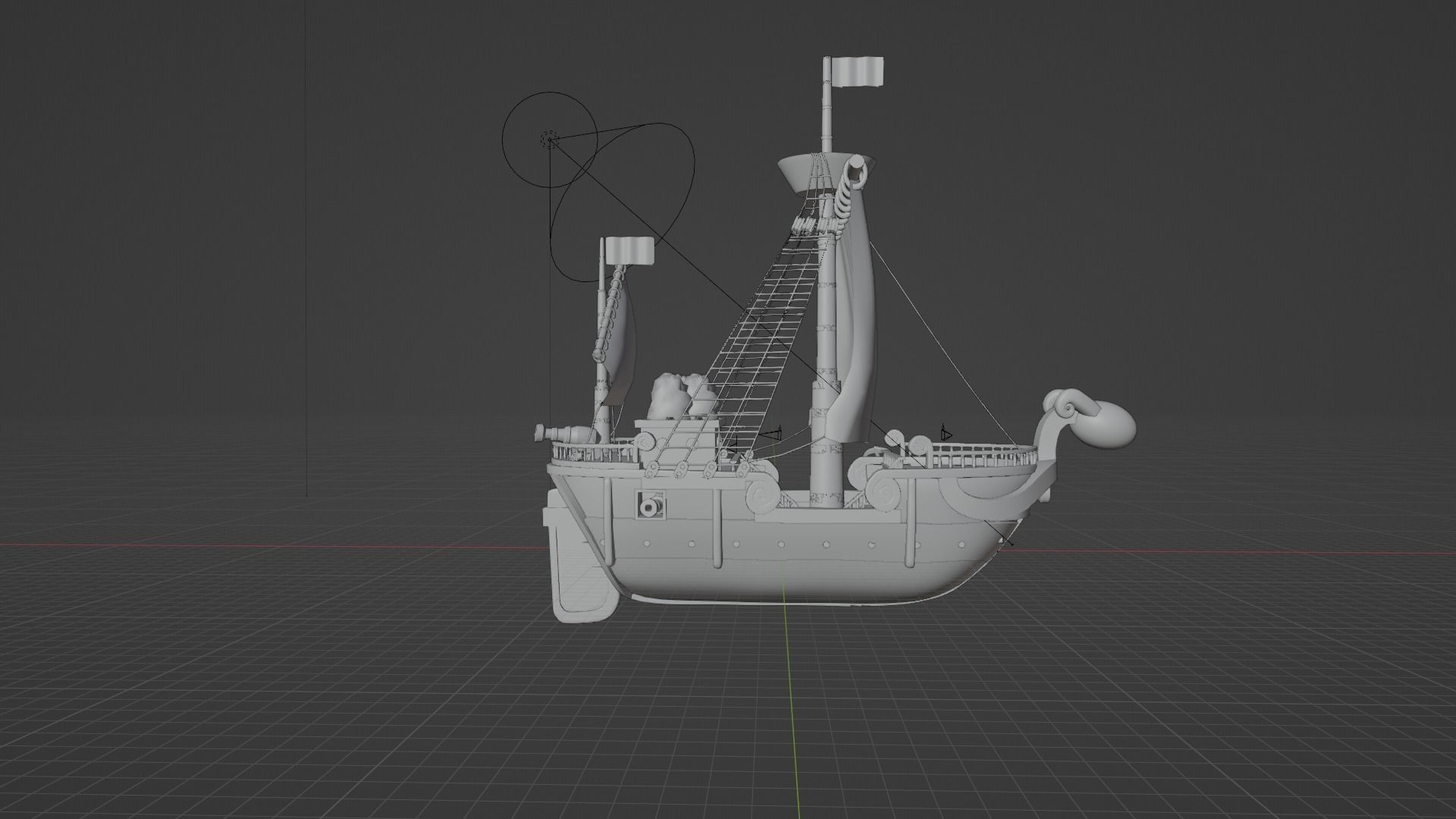 Going Merry One Piece Complete With Rooms 3D model_18