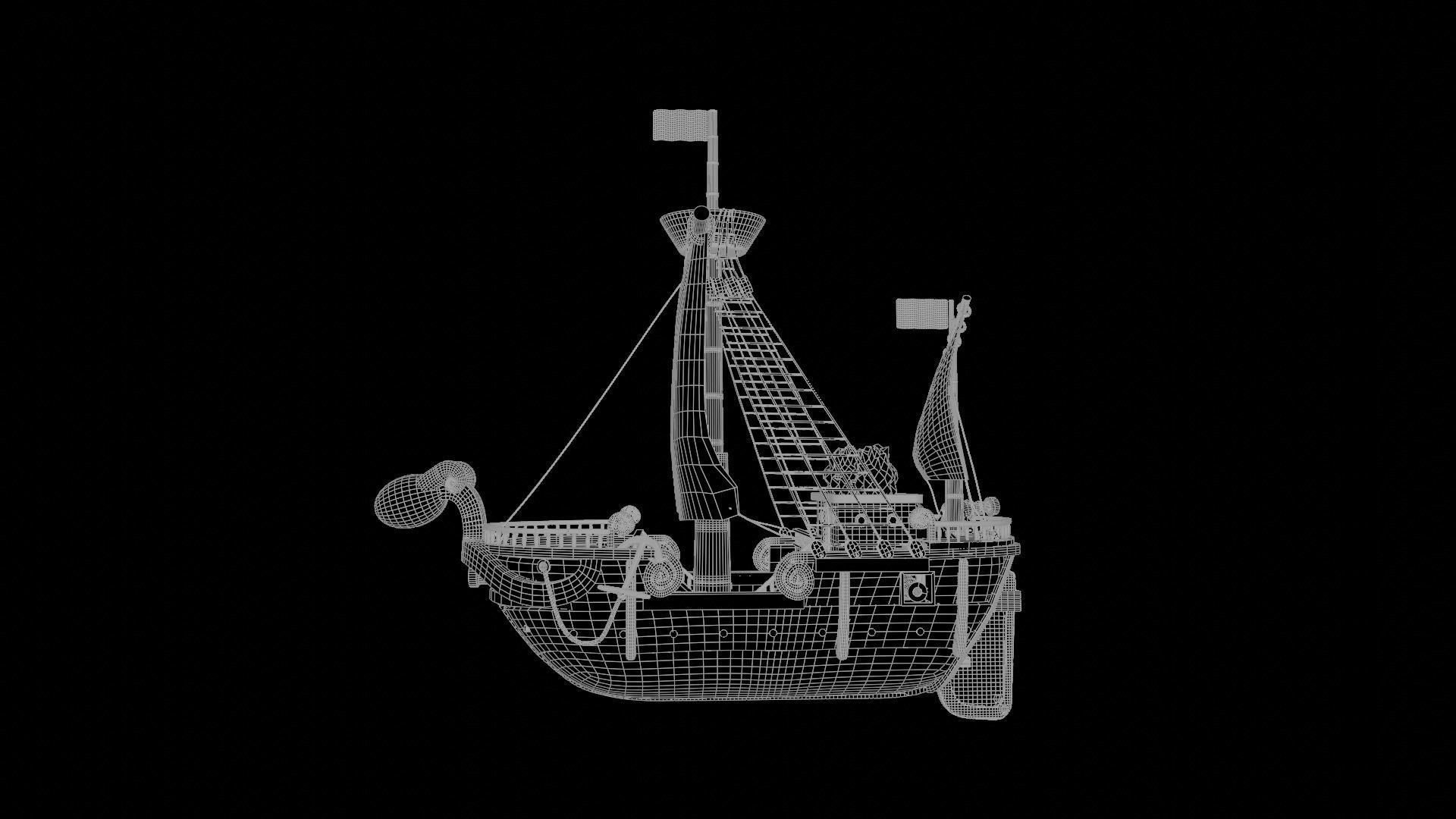Going Merry One Piece Complete With Rooms 3D model_14
