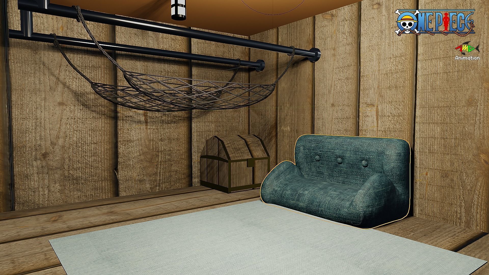 Going Merry One Piece Complete With Rooms 3D model_3