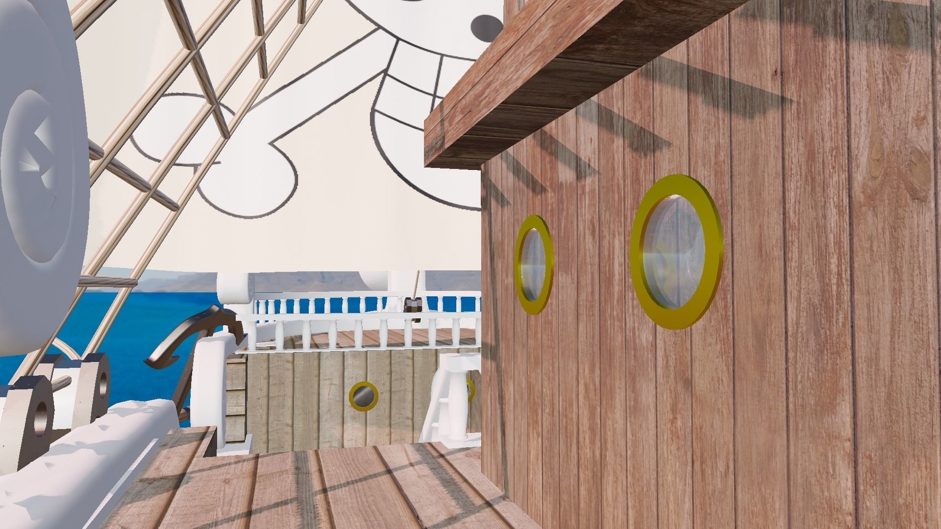 Going Merry One Piece Complete With Rooms 3D model_8
