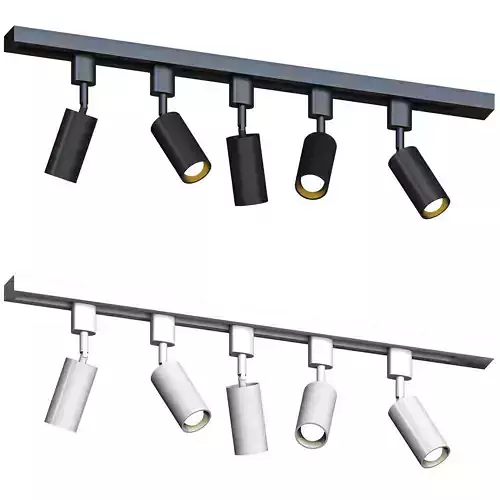 Nordic Style Tubular LED Track Lamp Metallic