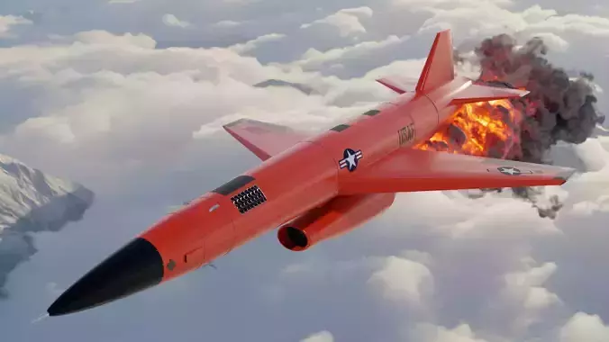 BQM-167 Rocket Drone with free VDB fire trail