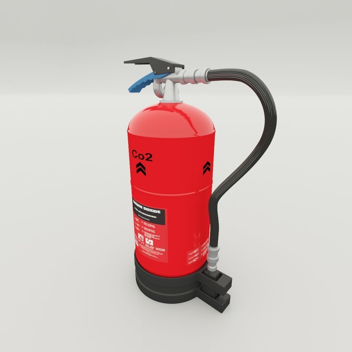  fire extinguisher Low-poly 3D model_1