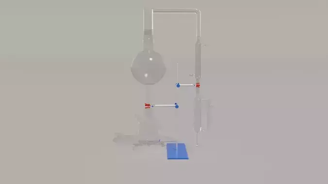 distillation set Low-poly 3D model