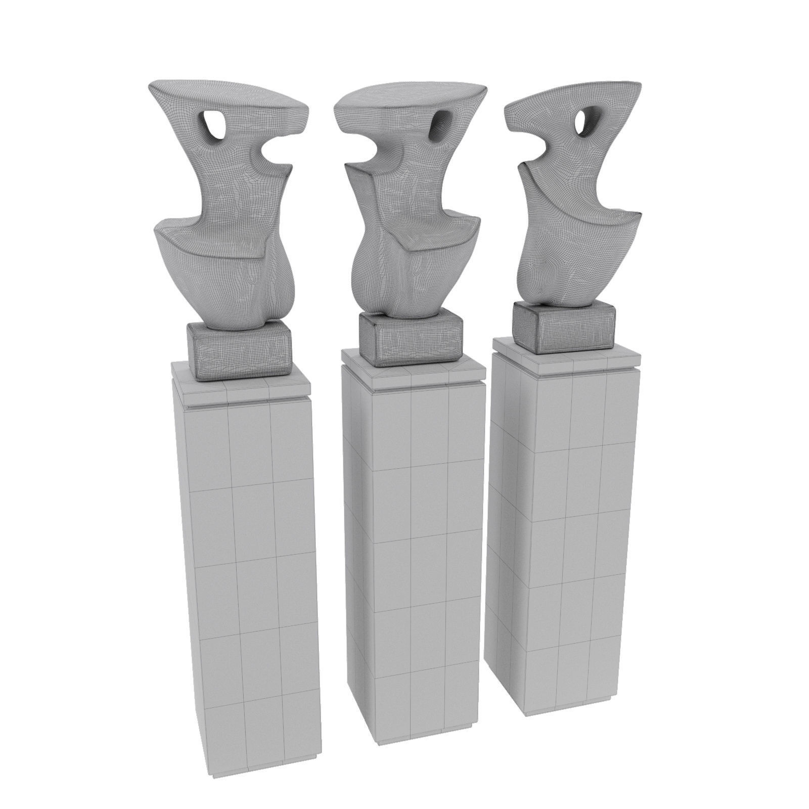 Bluetooth figure sculpture 3D model_5