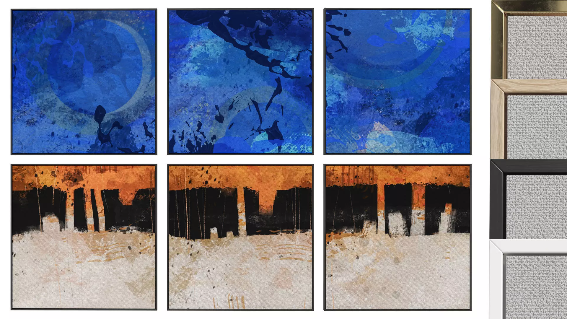 6 Abstract Frames Set 10 3D model_0