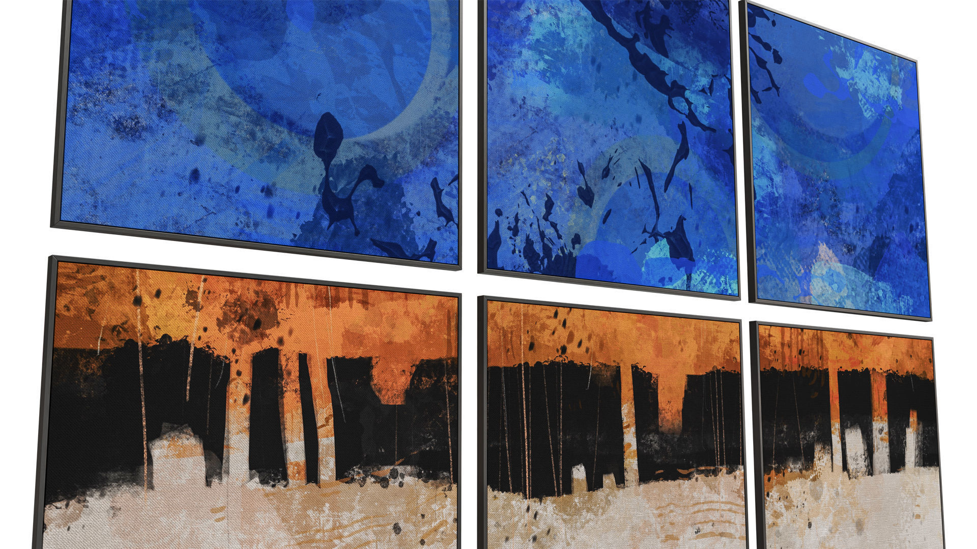 6 Abstract Frames Set 10 3D model_7