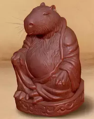 Zen Capybara - Find Tranquility with This Peaceful Companion 3D print model