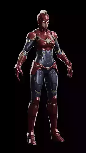 Captain Marvel 3D Model 3D model