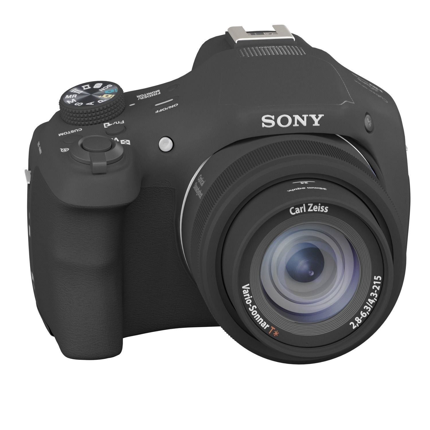 Sony Cyber-SHOT DSC-HX300  Low-poly 3D model_3