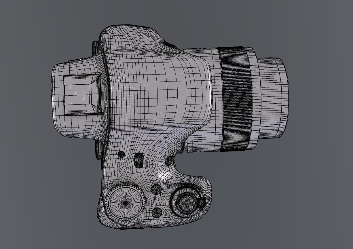 Sony Cyber-SHOT DSC-HX300  Low-poly 3D model_13