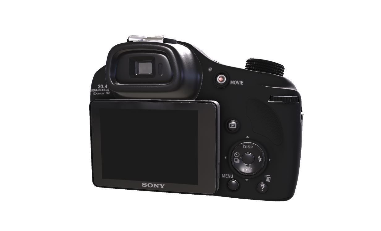 Sony Cyber-SHOT DSC-HX300  Low-poly 3D model_4
